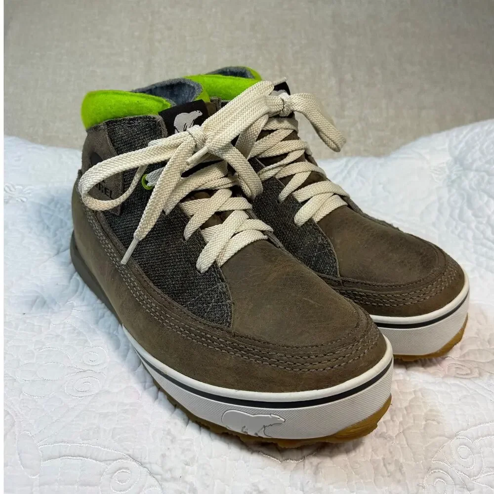 Sorel Men's 10 Brown Suede Tivoli Chukka Lace Up Winter Ankle Boots Shoes Casual
